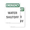 Signmission Water Shutoff, 3.5 in W x Rectangle, Vinyl Decal OS-2PACK-EM-D-35-V-10471 - alternate 1